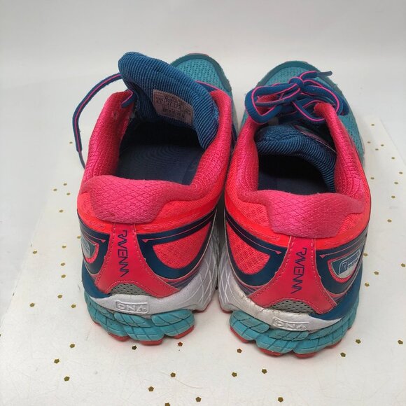 Brooks Ravenna Aqua Hot Pink Running Shoe Sneaker - Picture 4 of 8